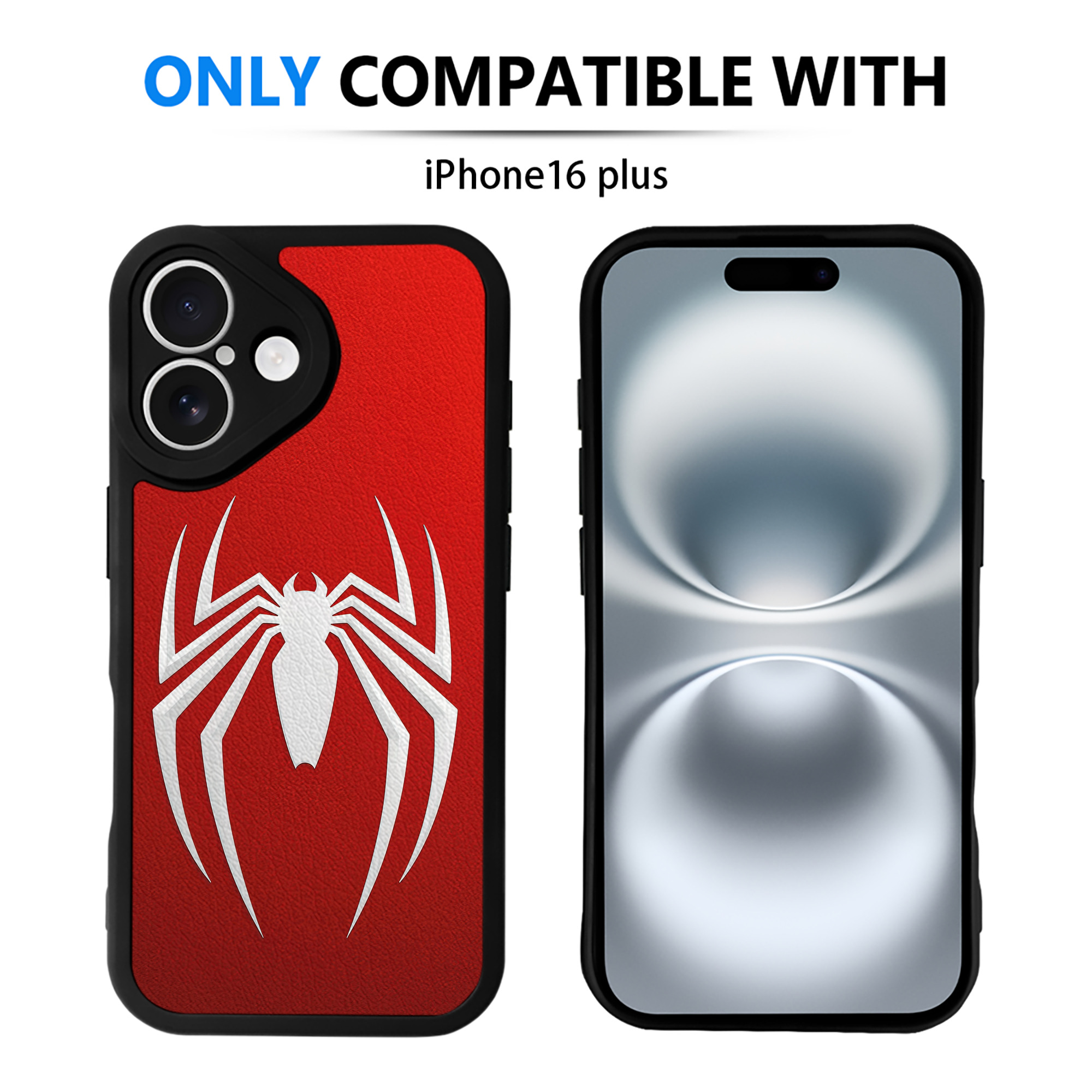 Spider Man スパイダーマン 【iPhone 16シリーズ対応】シリコンスマホケース（レザー調） 材質：シリコン
